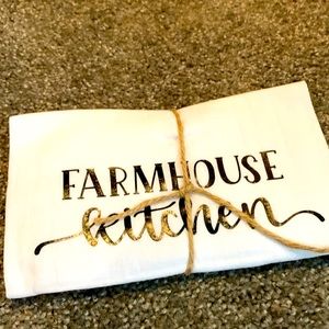 Farmhouse kitchen towel handmade